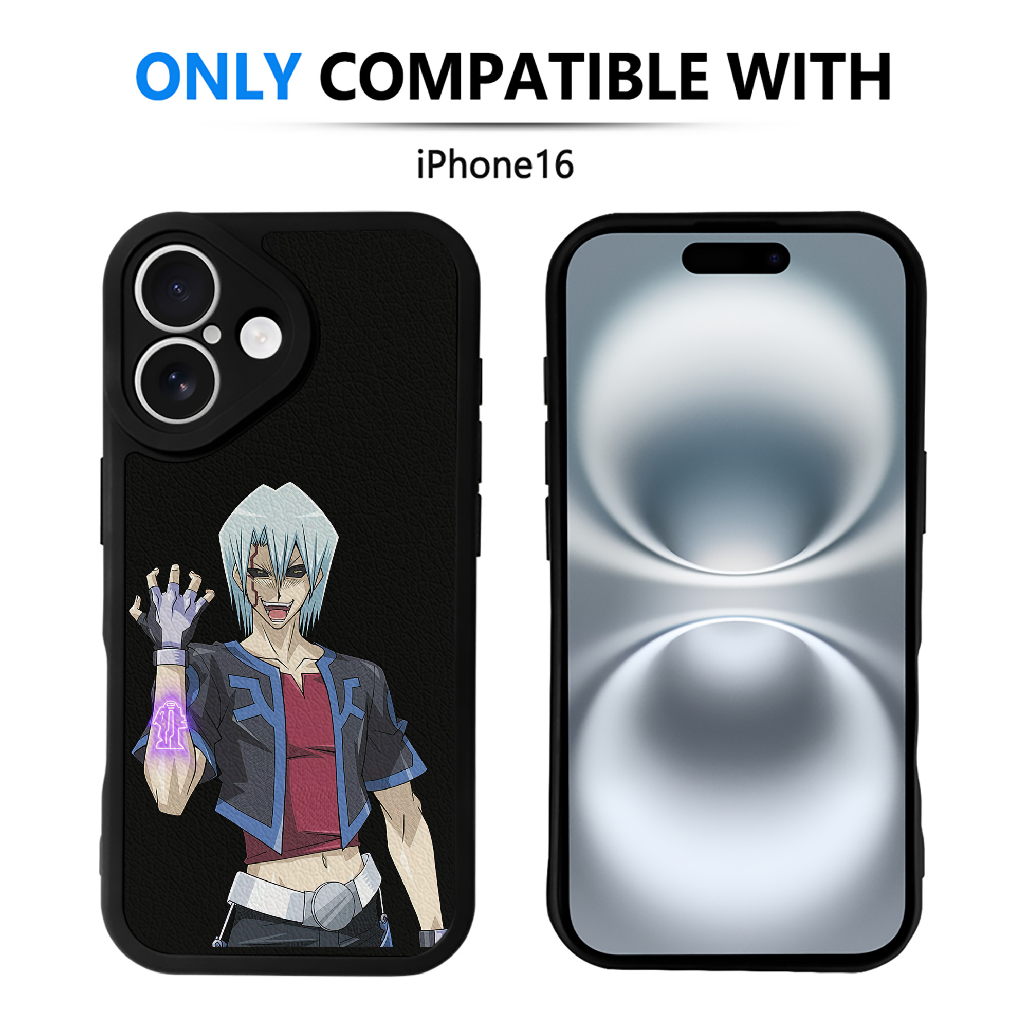 遊☆戯☆王 Yu-Gi-Oh! 【iPhone 16シリーズ対応】シリコンスマホケース（レザー調） 材質：シリコン